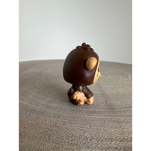 Littlest Pet Shop LPS Chimpanzee #223 Dark Brown Green Eyes 2006 - Picture 2 of 6
